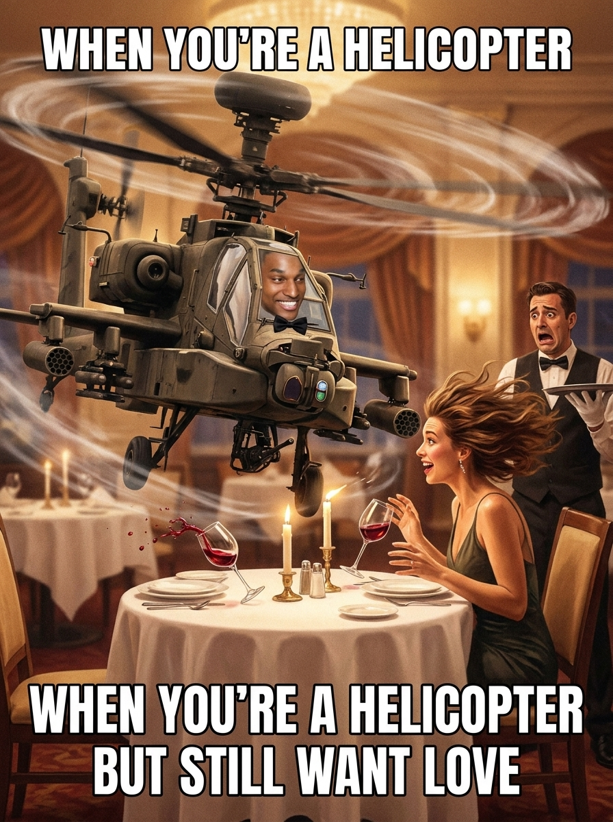 Ansem helicopter dinner date